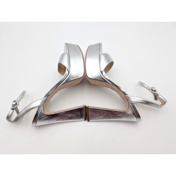 Badgley Mischka Caia Ankle Strap Platform Sandals Women's Silver Size US6.5 EU37 - Picture 6 of 9